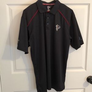 🆕ATL FALCONS black polo, 3 button, men’s M, member exclusive, rise up Atlanta
